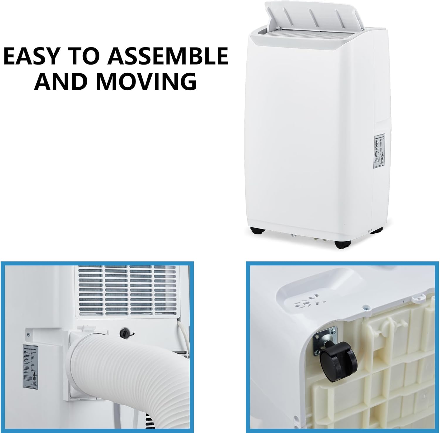 GARVEE Air Conditioner, 12000 BTU Portable Air Conditioner With 24H Energy Save Timer, Cooling, Dehumidify, 2-Speed Fan, Suitable For Rooms Between 450-550 sqft