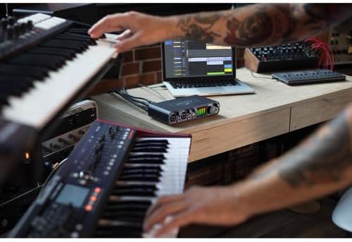 MOTU M4 USB-C Audio-MIDI Interface (3140) Bundle with, 10 Ft XLR Cable, Fiber Cloth, Cable Ties