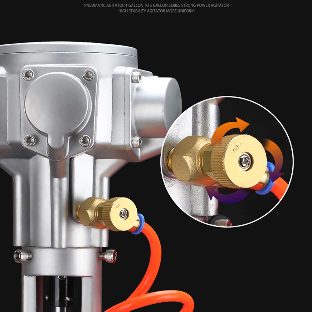 5 Gal Industrial Desktop Automatic Lifting Pneumatic Mixer Air Mixing Machine Capacity 60L 2600RPM for Spice Paint Hydrosol Food