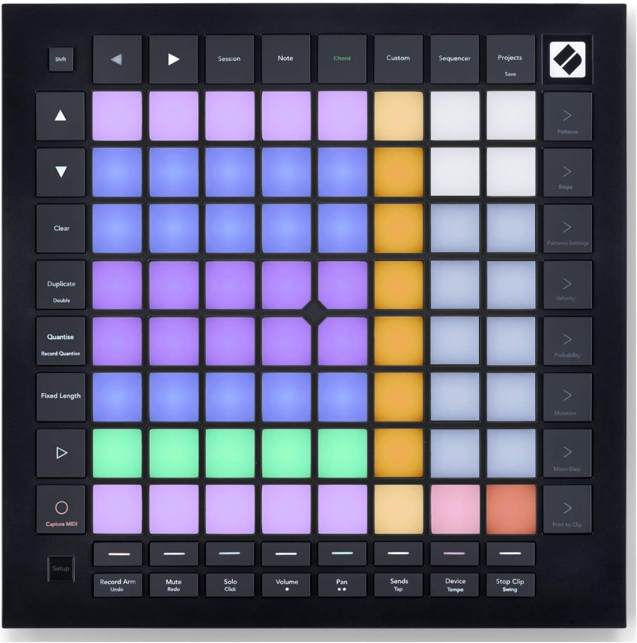 Novation Launchpad Pro MK3 Bundle with Over-Ear Headphones and 3.0 4 Port USB Hub (3 Items)
