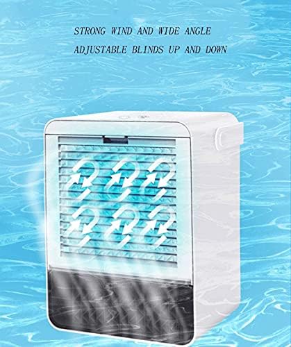 Portable Air Cooler, Mini Silent Air Conditioner, Evaporative Mist Cooling Technology, Usb Powered Desktop Fan, 450ml Removable Water Tank (Green, pink)