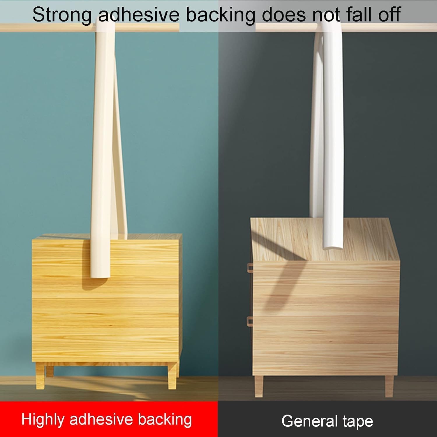 Furniture Edge Corner Guards, Furniture Corner Protectors Wall Edge Bumpers Sharp Foam Padding Adhesive Cushion for Coffee Table Kitchen(Woody,4pcs)