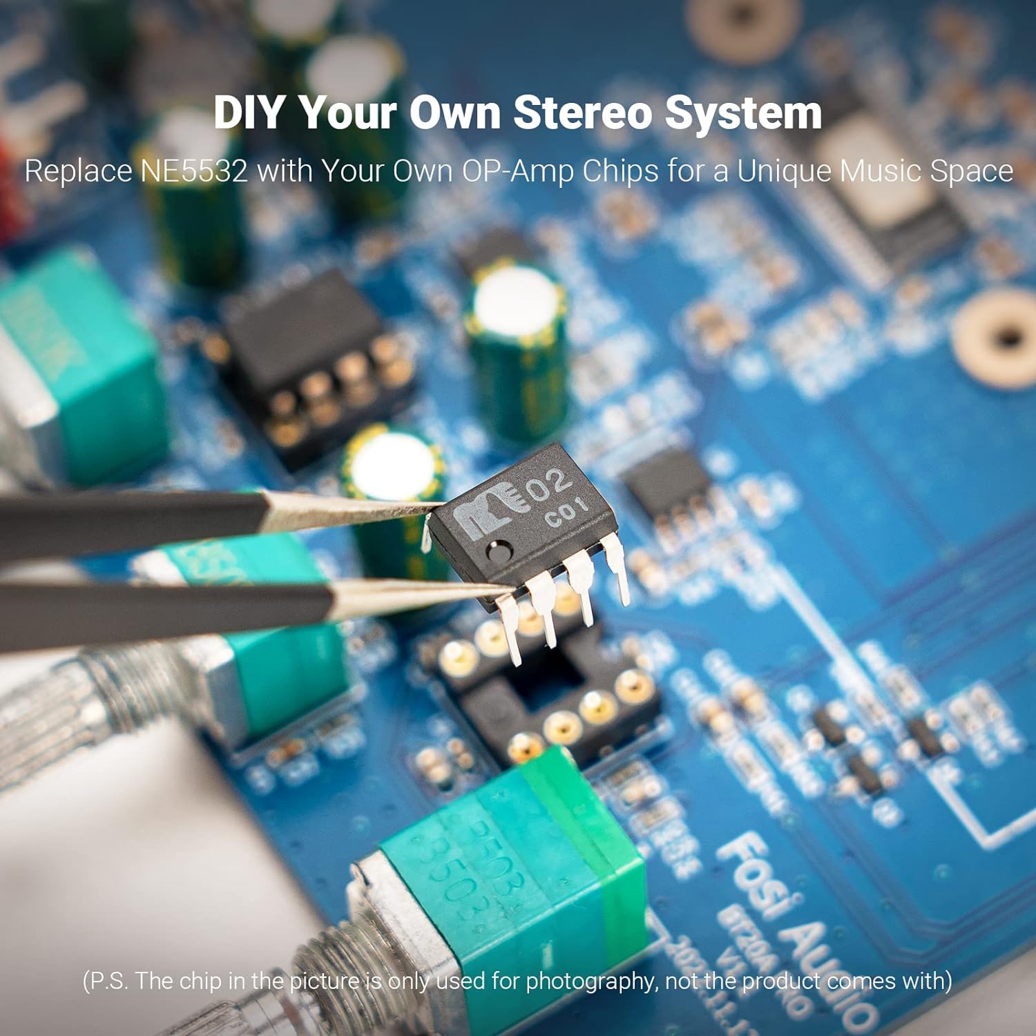 Fosi Audio BT20A Pro Bluetooth 5.0 Amplifier, 300W x2 Wireless Amp, TPA3255 2 Channel Mini Class D Integrated Home Audio Outdoor Stereo Receiver with Bass Treble Control for Passive Speakers