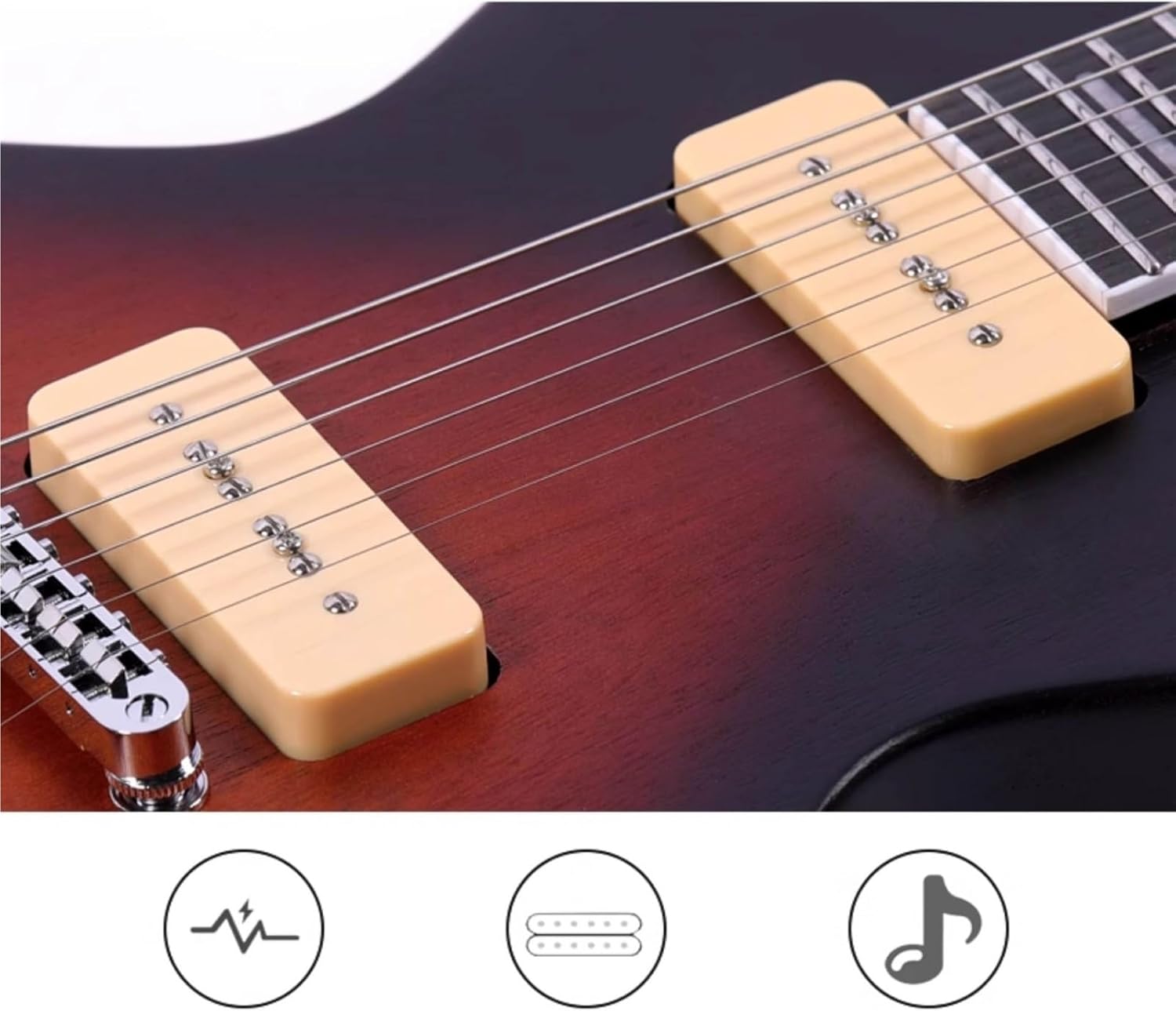 Beginner Electric Guitar Kits Flat Jazz Electric Guitar(Yellow)