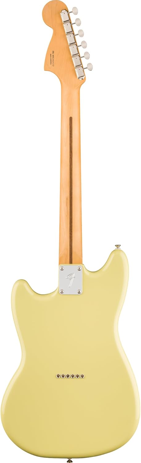 Fender Player II Mustang - Hialeah Yellow Bundle with Gig Bag, Strap, Cable, 3-Pack Picks and Guitar Cleaning Kit