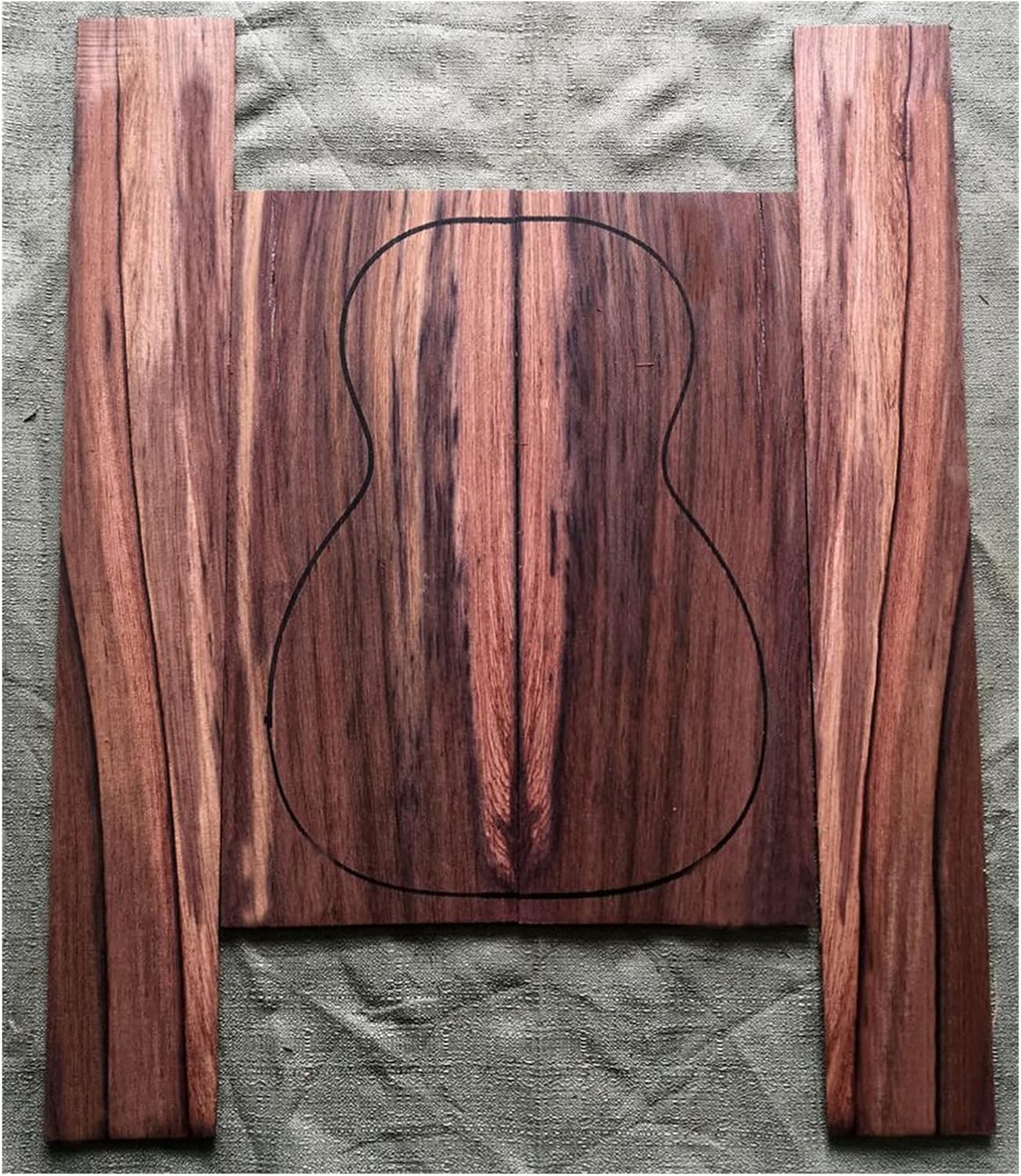 FLFL Rosewood Back and Side Panels Solid Wood Veneer Small Guitar Material Unfinished Guitar Kit (Color : 11)