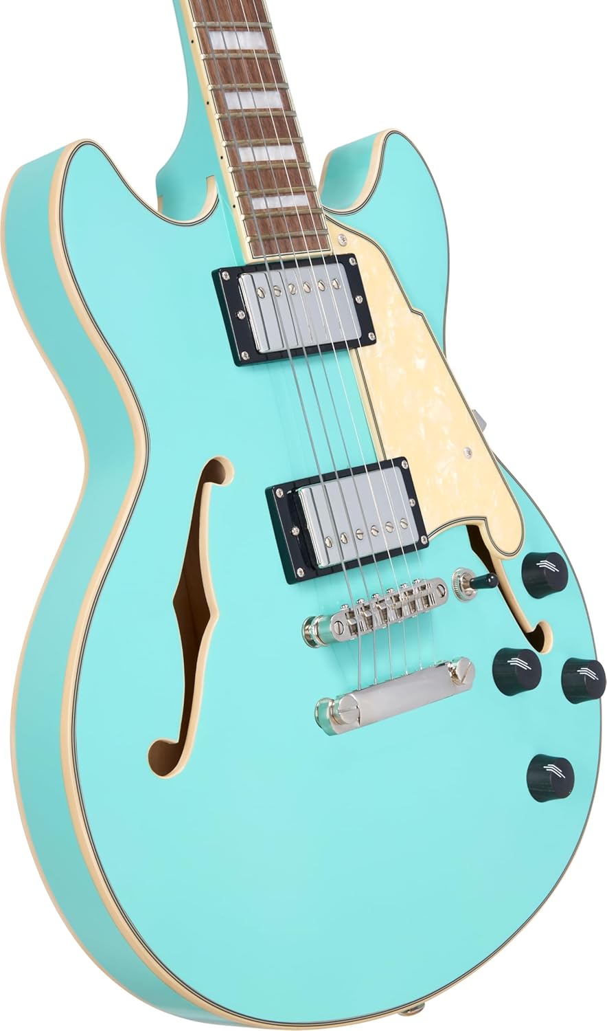 D'Angelico Premier Mini DC Electric Guitar - Surf Green with Stopbar Tailpiece