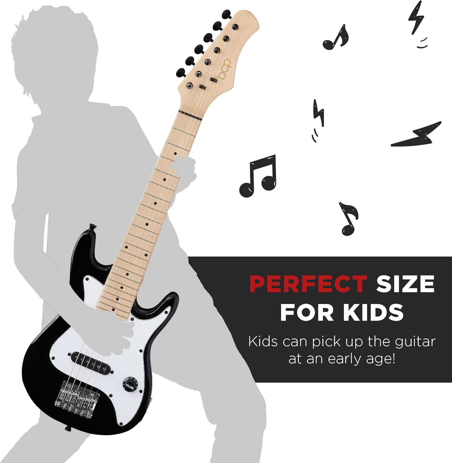 Best Choice Products 30in Kids Electric Guitar Beginner Starter Kit w/ 5W Amplifier, Strap, Gig Bag, Strings, Picks - Black