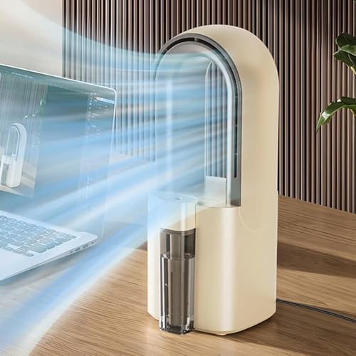 Portable AC Air Conditioner Portable Compact Indoor Air Conditioner with Removable Water Tank, Energy Efficient, Cooler Device for Bedroom, Living Room, Apartment, Studio (Cream)