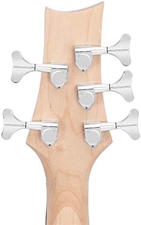 Music Lover GIB Electric 5 String Bass Guitar Full Size Bag Strap Pick Connector Wrench Tool Black 3-7 Days Delivery