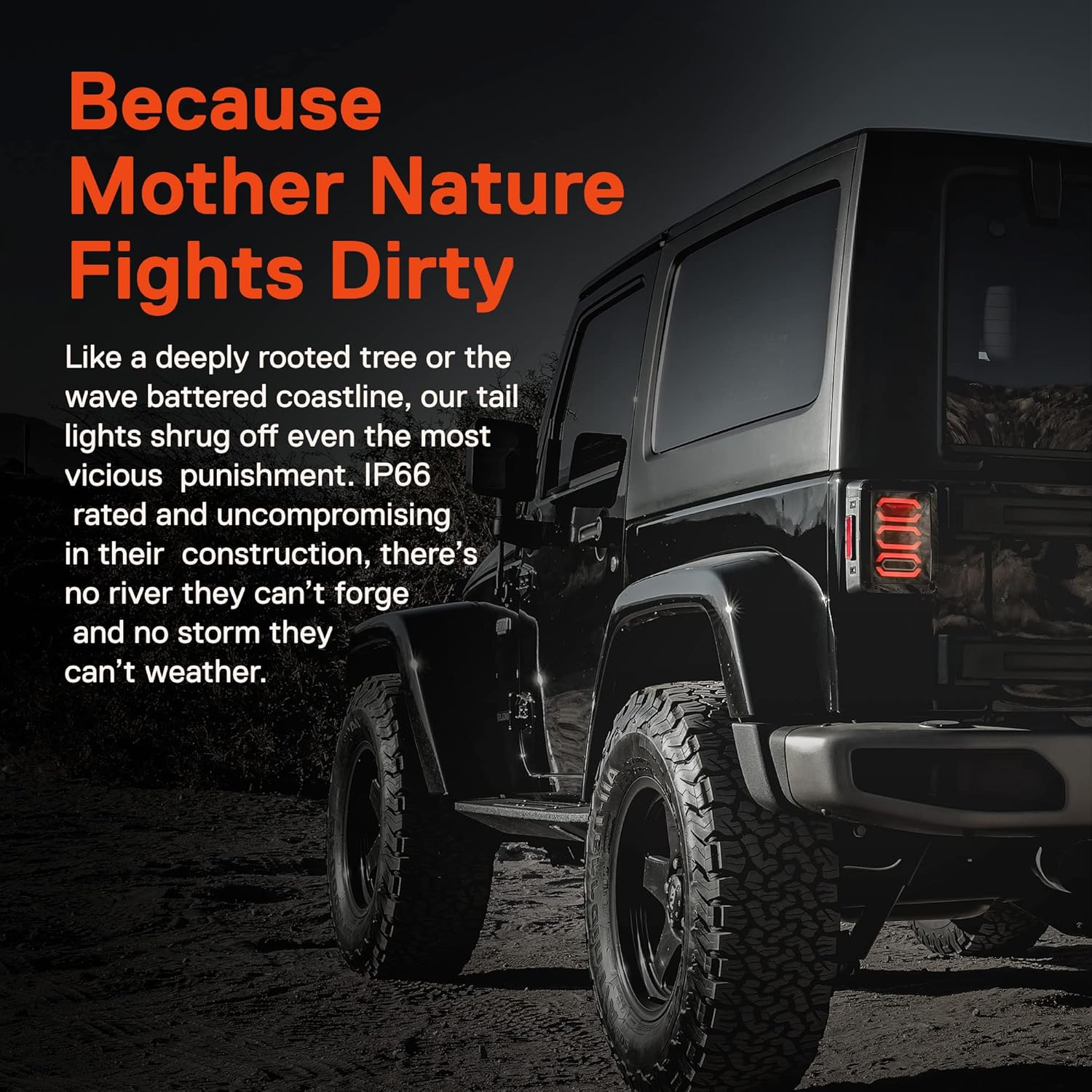 TRUE MODS LED Rear Tail Light Replacement for Jeep Wrangler [Hexagon Design] [Smoke Lens] [Plug n Play] LED Brake Light for Jeep Wrangler JK JKU Unlimited Accessories 2007-2018