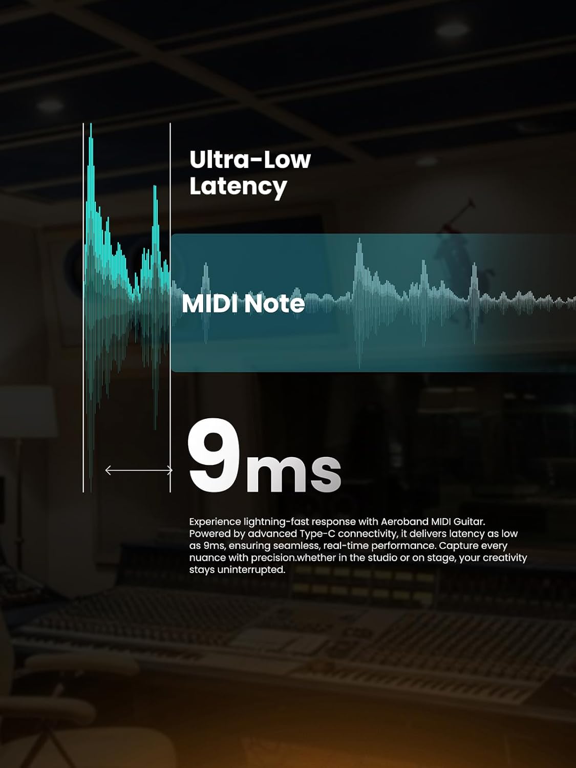AeroBand Guitar AeroBand MIDI Guitar, Guitar-Shape MIDI Controller MIDI guitat For Music Creation