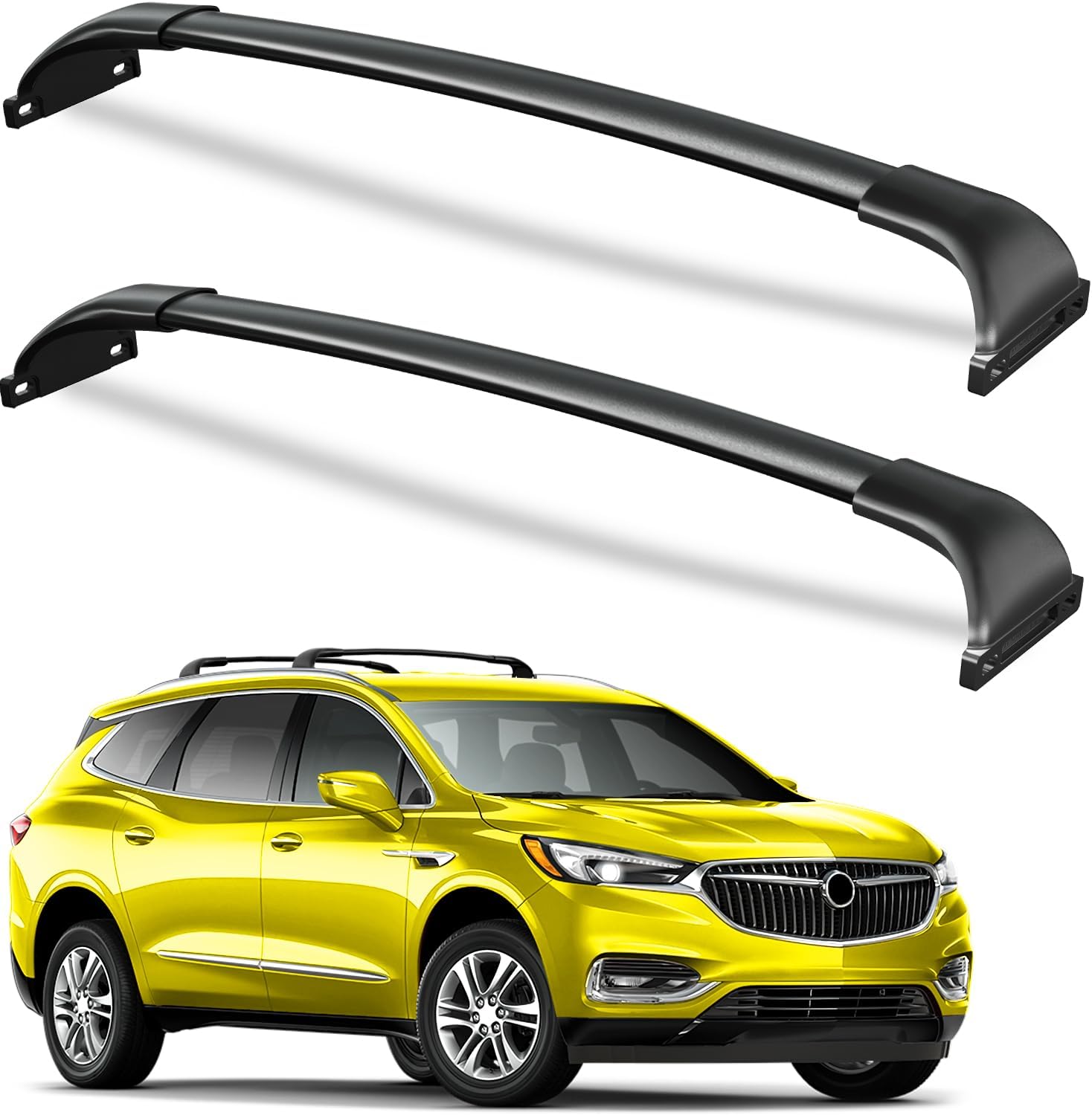 Roof Rack Cross Bars 220lbs Compatible with Buick Enclave 2018-2025 (with Flush Side Rails),Heavy Duty All-Metal Aluminum Crossbar Luggage Racks Roof Rails Rooftop Canoe Accessories