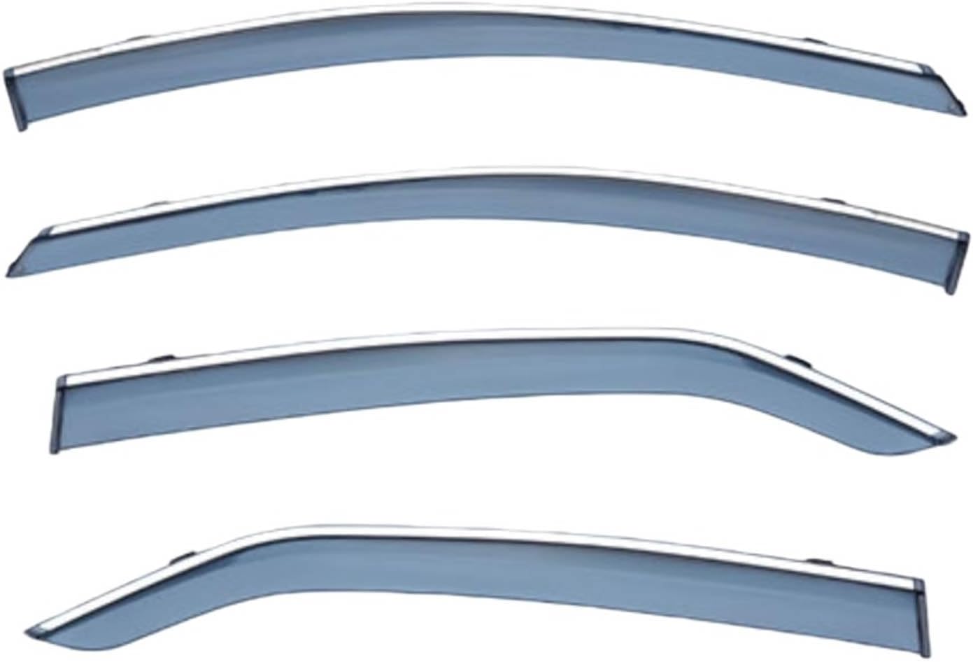 Window Deflectors for Toyota Corolla MK11-E170/E180 2014-2018, Sun Rain Guard Window Visors Vent Shades with Bright Stripes Car Accessories