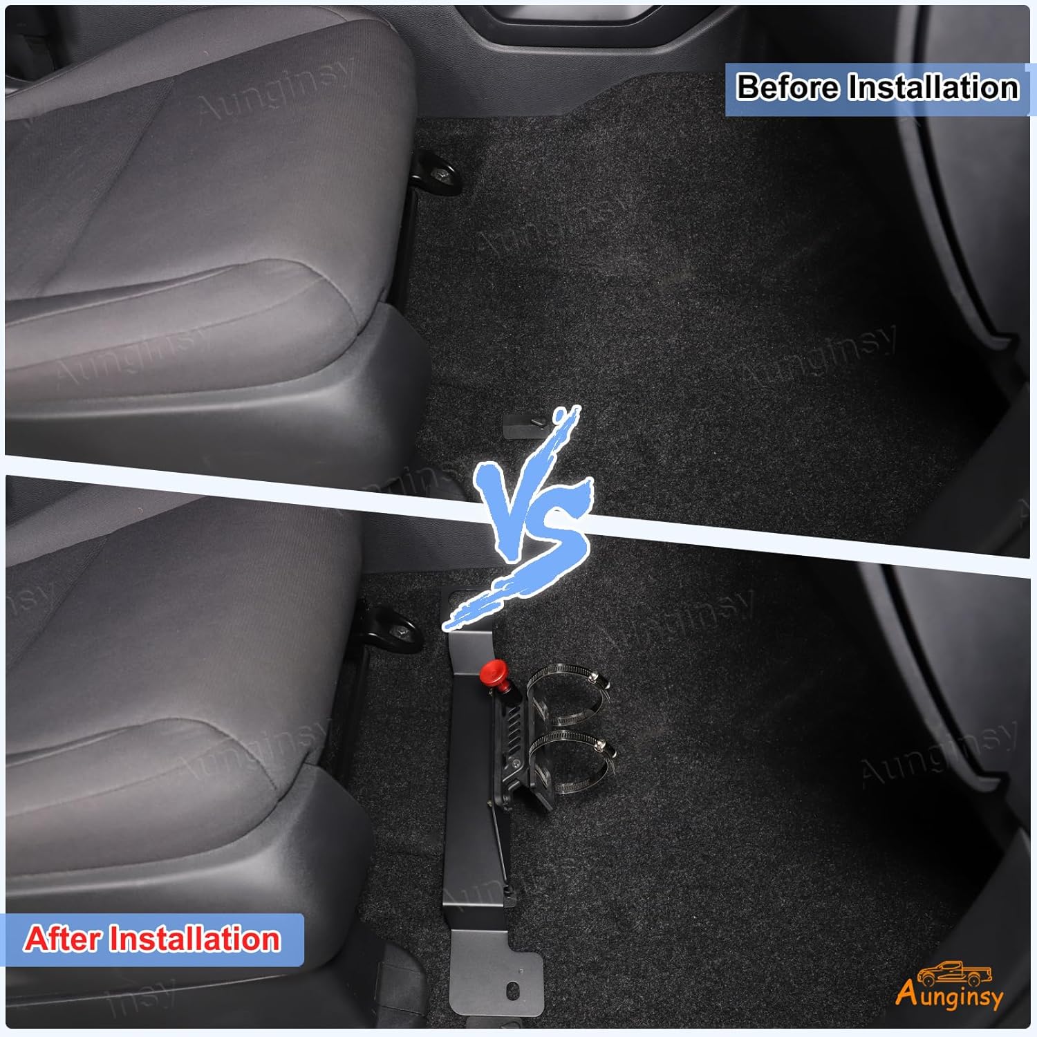 Car Co-Pilot Under Seat Quick Release Roll Bar Fire Extinguisher Mount Bracket Compatible with Nissan Frontier 2022-2025+, Adjustable 2 Clamps Fire Extinguisher Bottle Tie Holder Billet Accessories