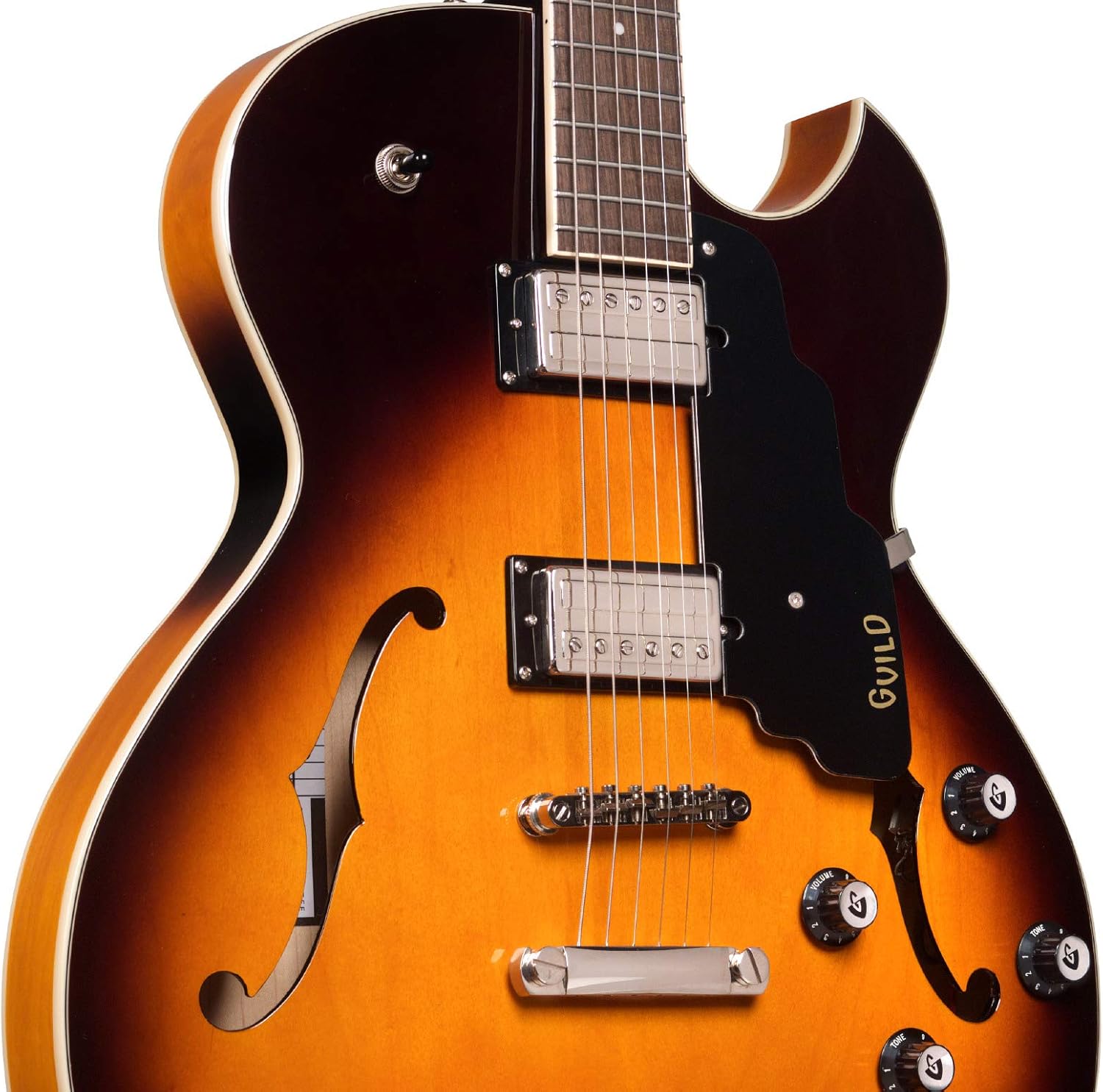 Guild Guitars Starfire I SC Semi-Hollow Body Electric Guitar, Antique Burst, Florentine-Cut w/stop tail, Newark St. Collection