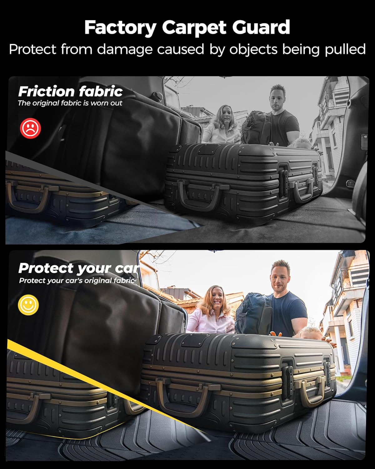 3W Cargo Mat for 2022-2025 Jeep Grand Cherokee Accessories, Full Coverage All Weather Trunk Cargo Liner with Backrest Protectors (Include 4xe Not for L or WK), Black