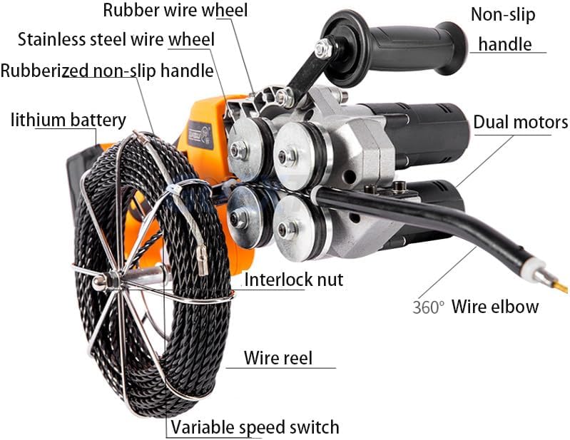 Electric Threading Machine Electrician Cable Cross Wire Pulling Tool Rechargeable Lithium Battery Wire Threading Machine with Efficiency