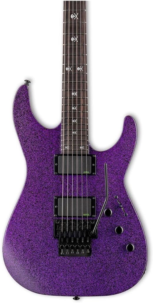 ESP LTD KH-602 Signature Series Kirk Hammett Electric Guitar with Case, Purple Sparkle