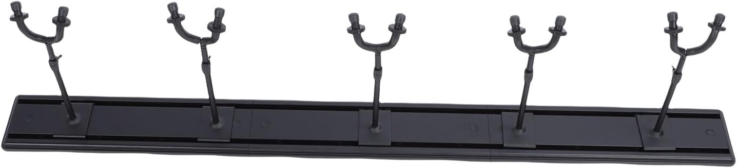 Eujgoov Guitar Mount System, Space Saving Display Rack, 270 Degree Rotating Adjustment 5 Guitar Hooks, 12.6 ft rail for Acoustic Electric Basses Wall Organizer