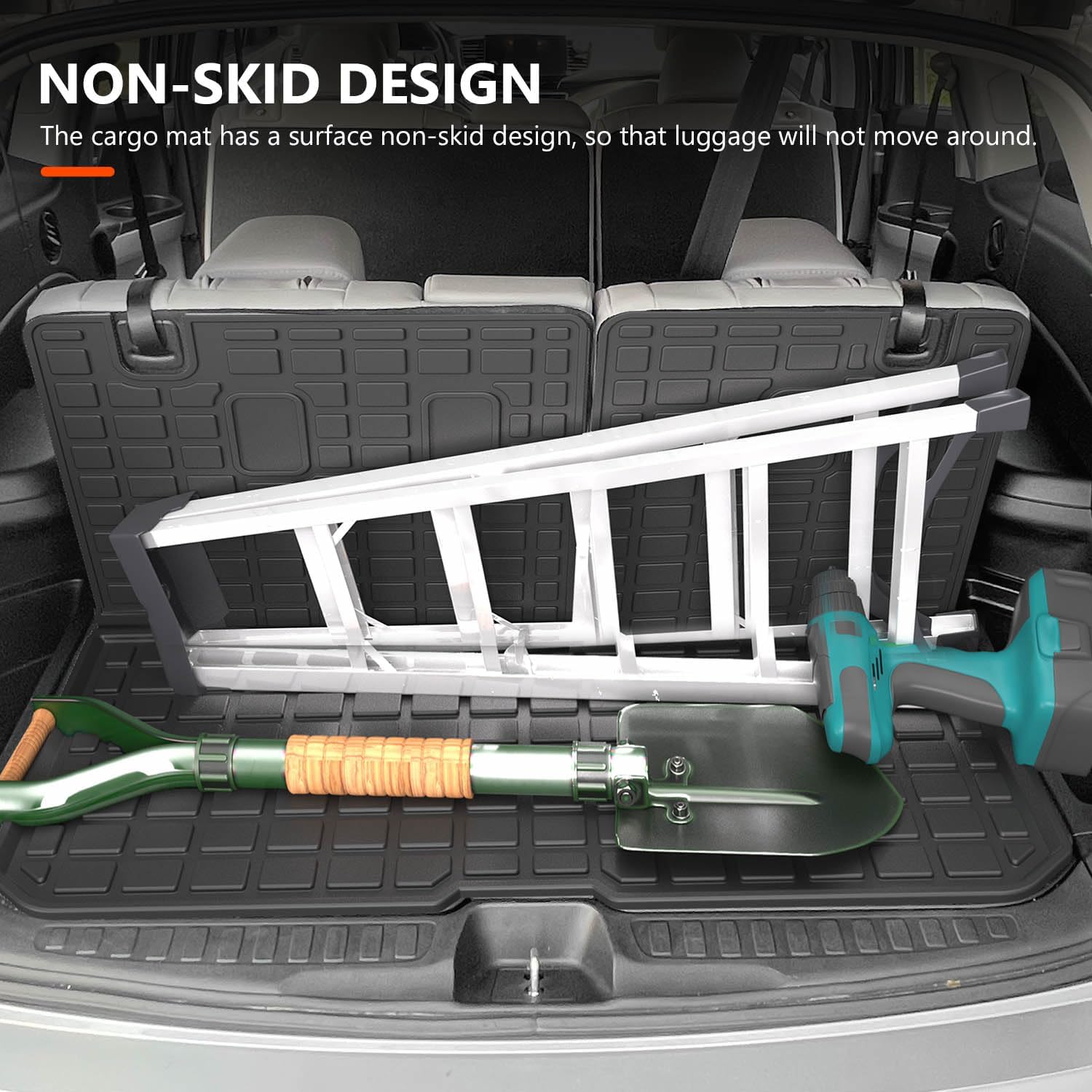 powoq 7 Seats Floor Mat Compatible with 2016-2022 Honda Pilot Cargo Mat TPE Floor Liner Back Seat Protector Trunk Cargo Liner Replacement for 2016-2022 Honda Pilot Accessories