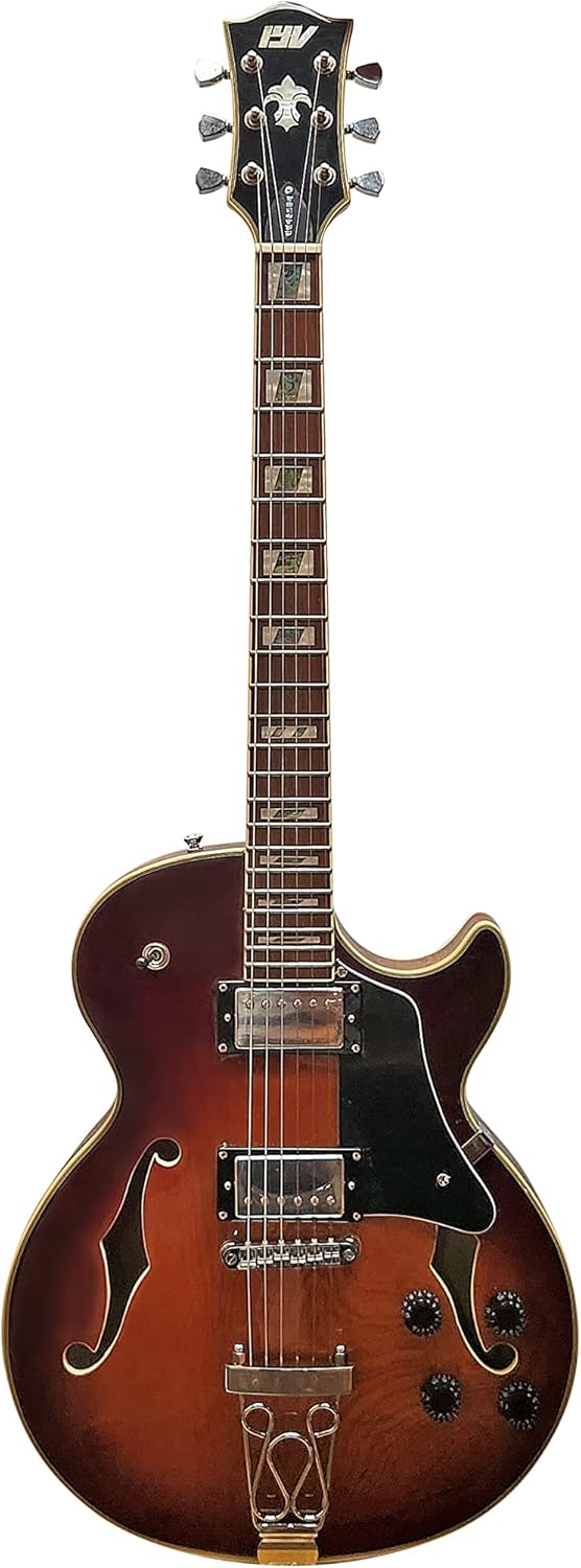IYV-IJZ-300A TSB Jazz Solid hollow-Body Electric Guitar, Tobacco Sunburst