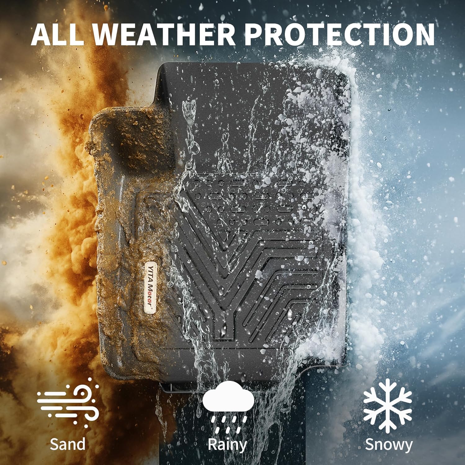 YITAMOTOR Floor Mats Fit for 2015-2020 Chevrolet Tahoe & GMC Yukon,TPE All-Weather Custom Fit Floor Liners, Durable Anti-Slip Accessories, 1st & 2nd Row, Black