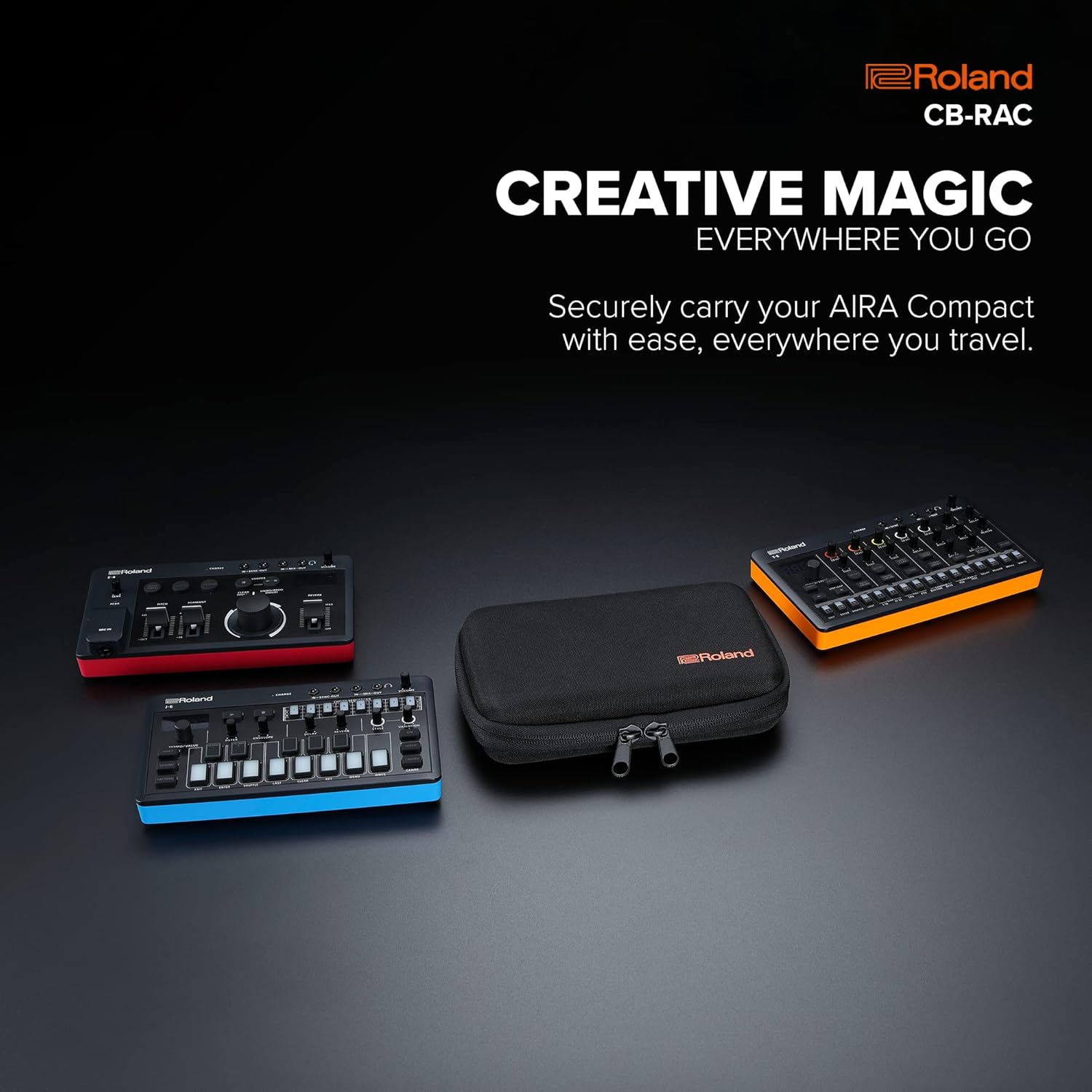 Roland AIRA Compact J-6 Portable Song Creation Machine with Professional Sound and Features & CB-RAC AIRA Compact Carrying Custom Case to Protect Your E-4 Voice Tweaker