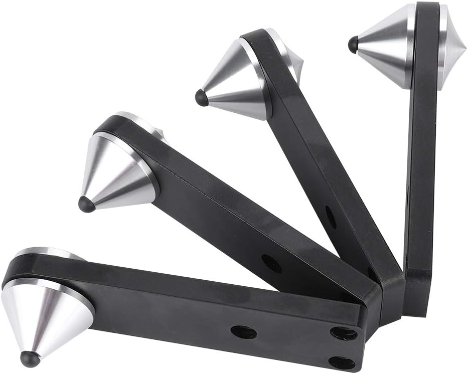 4PCS ned Type o Ser Foot, Subwoofer Shockproof Bracket, All Aluminum Ser Spike for HiFi Sers, Bookshelves, Floor Boxes, Amplifiers, with 12 Ss