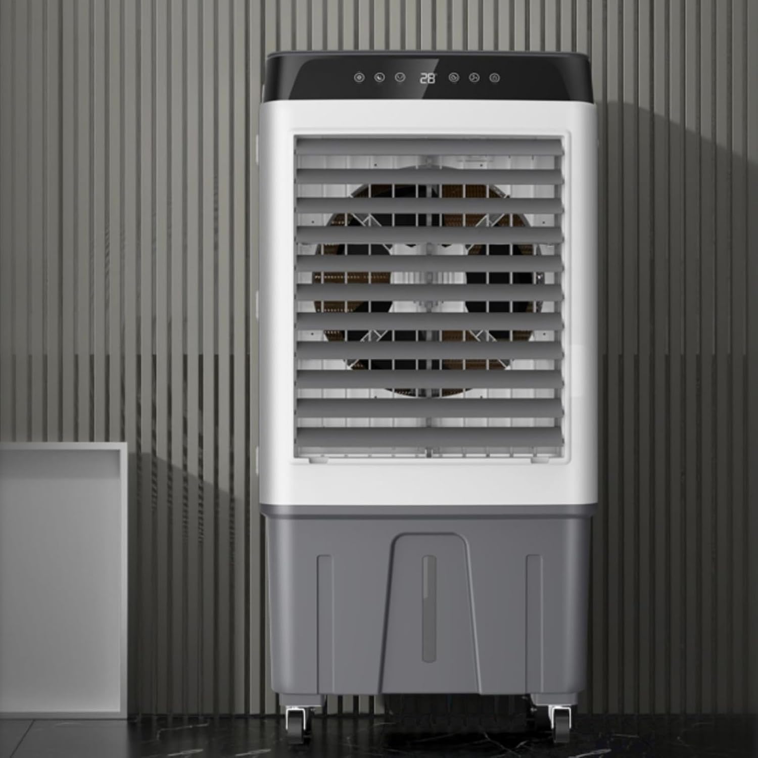 Portable Air Conditioners Windowless, Swamp Cooler with Water Tank and 3 Speeds, Evaporative Air Cooler for Room Garage Office