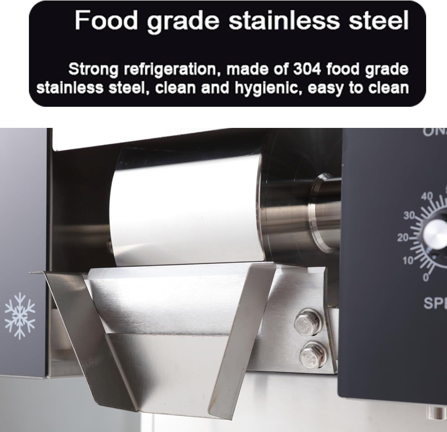 Kolice Commercial Automatic Shaved Ice Machine, 275 lbs/day Snow Cone Shaver, Snowflake Ice Machine, Air Cooling for Restaurant, Milktea Shops, Food Van, Home etc