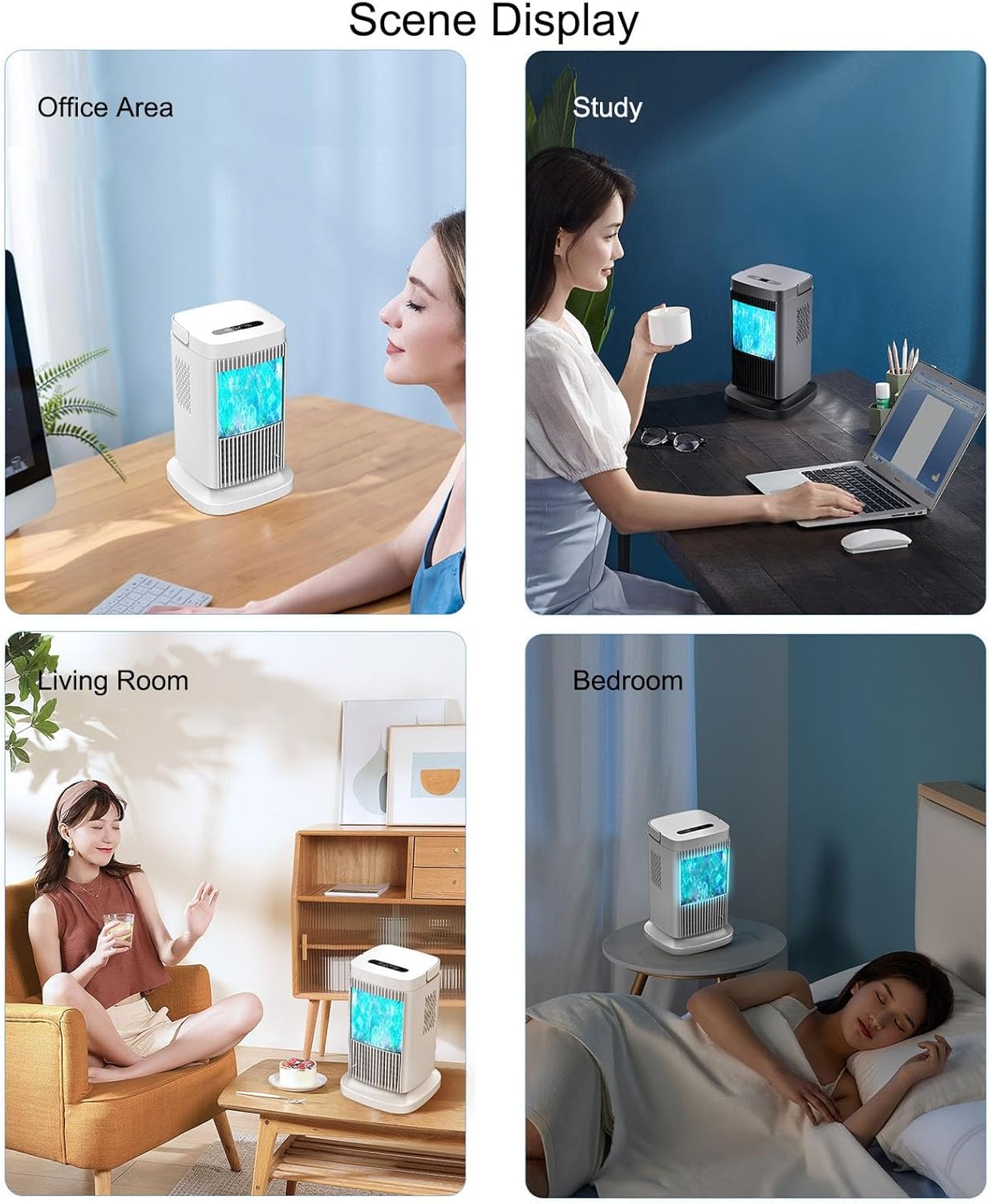 Portable Air Conditioners, Air Cooler for Room - Powerful, Quiet, Lightweight and Portable Space Cooler for Bedroom, Office, Living Room & More