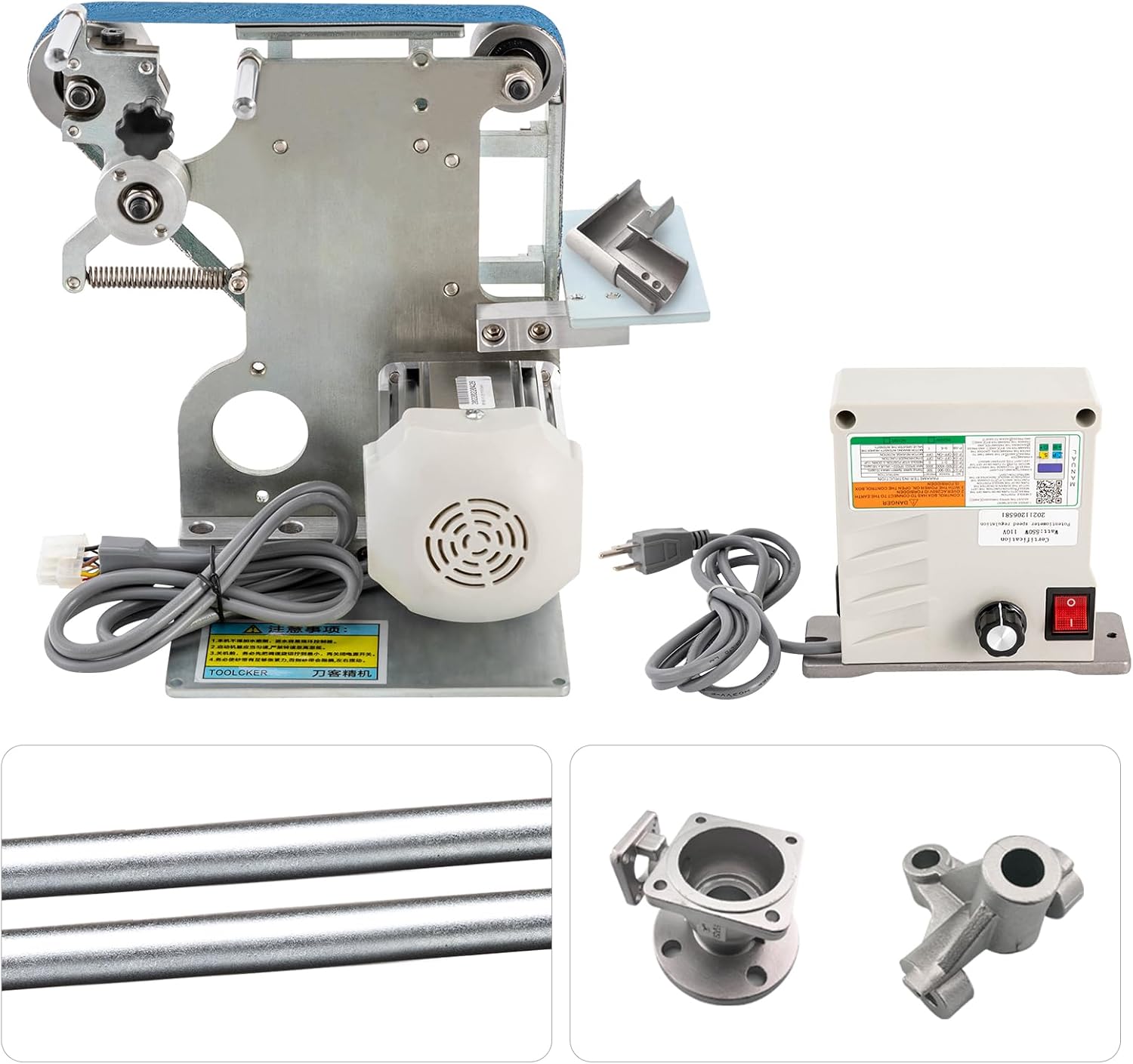 Belt Sander 550W 0.8HP Electric Belt Grinder Machine 30'' x 1'' DIY Desktop Abrasive Belt Machine 6000 RPM Vertical Horizontal Belt Polisher Sharpener Grinder Belt Machine