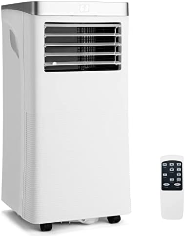 LDAILY 8000BTU Portable Air Conditioner with Remote Control, 3-in-1 Air Cooler w/ 3 Mode & 2 Wind Speeds, 24H Timer Function, Air Cooling Fan with Window Kit for Home Office, White (8000BTU)