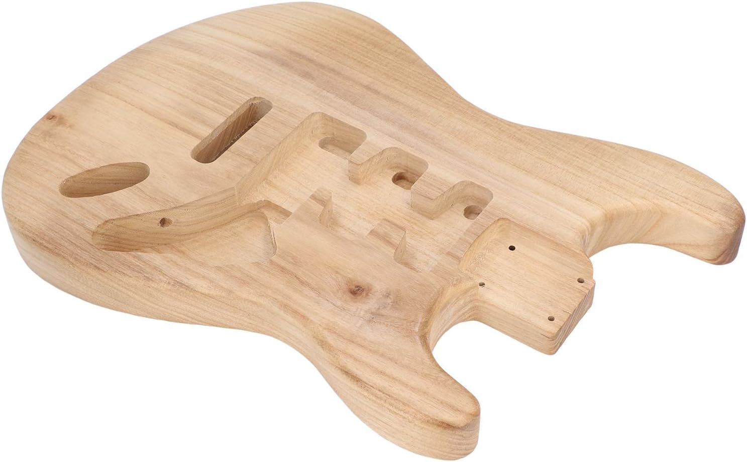LiebeWH Unfinished Guitar Body, Paulownia Wood, Lightweight Electric Guitar Body, DIY SSH Style Instrument for Customization