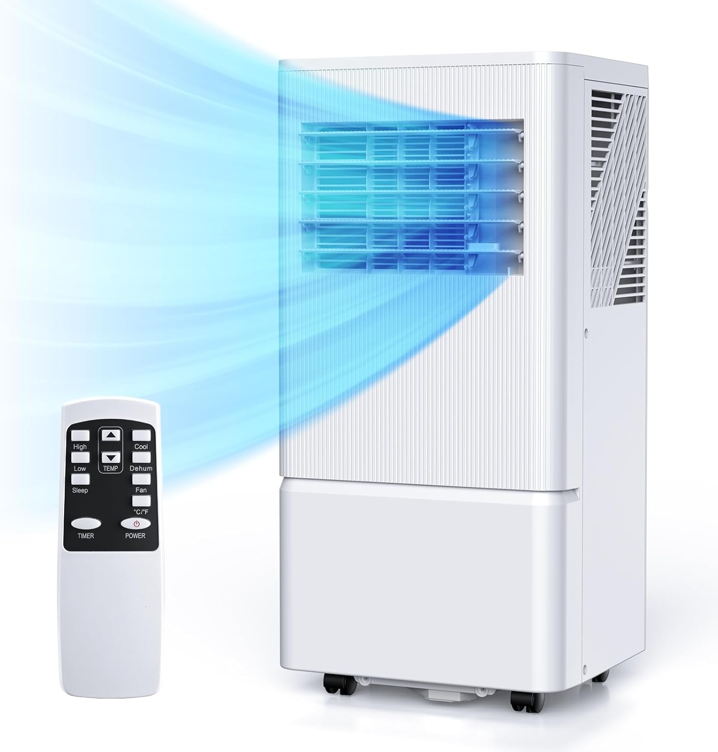 Air Choice 8000 BTU Portable Air Conditioner, 3-in-1 Room Air Conditioners Portable for Rooms Up to 350 Sq.Ft, Sleep Mode, 24H Timer, AC Unit with Remote Control & Digital Display, Window Kit Included