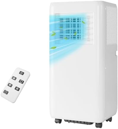 10000 BTU Portable Air Conditioner, 3-In-1 Smart AC Unit with Dehumidifier, Fan & Cooling, Cools Rooms Up to 450 Sq.Ft, Includes Remote Control, LED Display, Window Kit & Sleep Mode