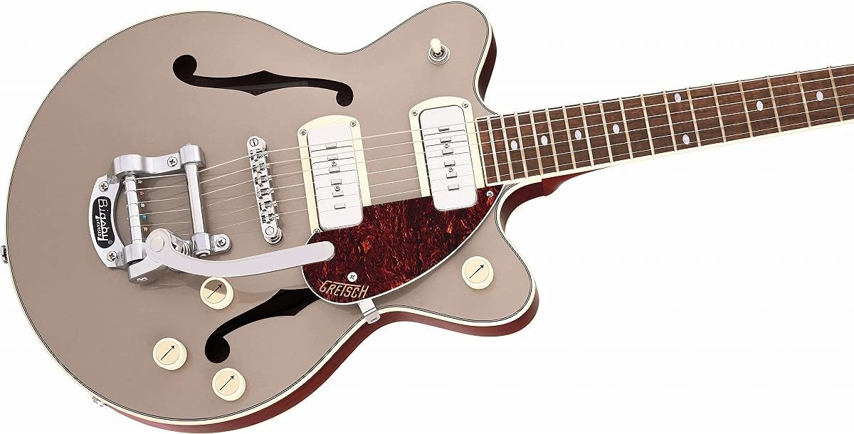 Gretsch G2655T-P90 Streamliner Center Block Jr. Double-Cut P90 Electric Guitar - Sahara Metallic on Vintage Mahogany Sta