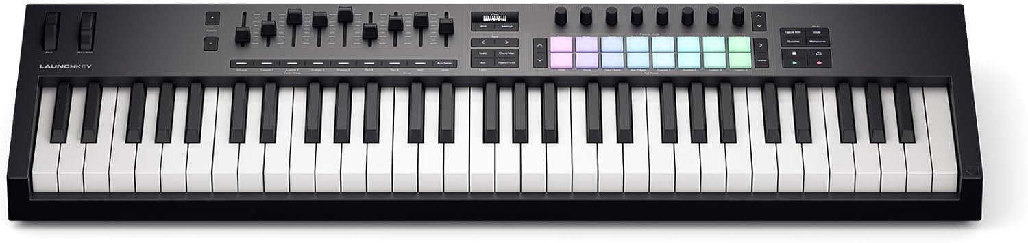 Audiosavings Bundle: Novation LAUNCHKEY 61 MK4 61-Key USB MIDI Ableton Live Keyboard Controller Bundle with Rockville BEST BAG 61 Key Padded Rigid Durable Keyboard Gig Bag Case+Foam Insert (2 Items)