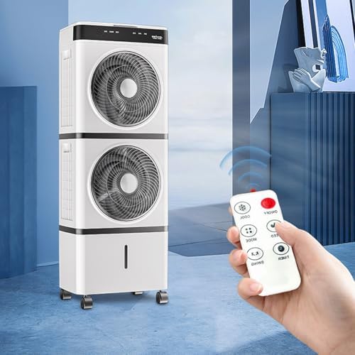 Portable Air Conditioners/Swamp Cooler with Remote, 12H Timer, Portable Evaporative Cooler with Oscillation, 3 Speeds, Cooling Fan for Bedroom, Living Room, Office(126cm(49.6in))