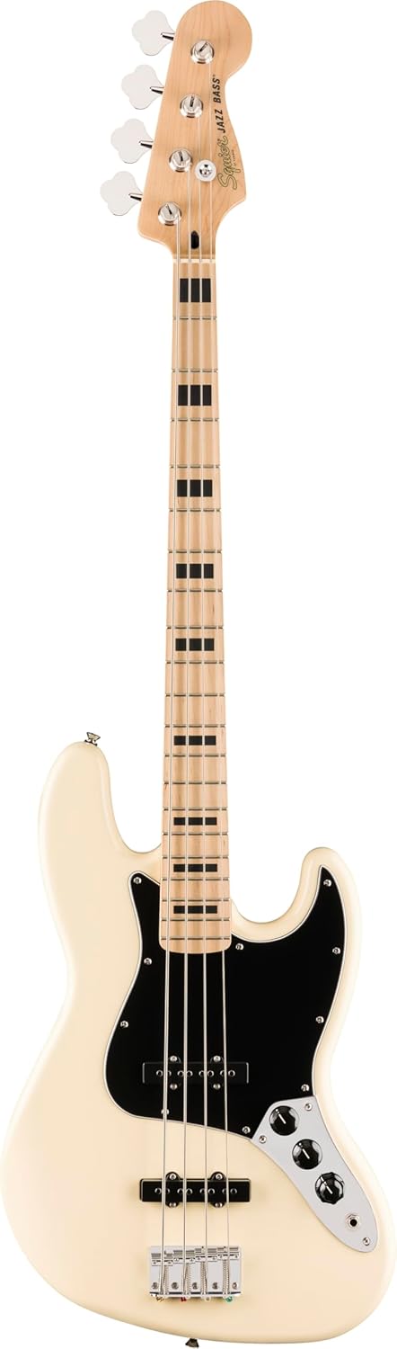 Affinity Series Active Jazz Bass, Maple Fingerboard, Black Pickguard, Olympic White