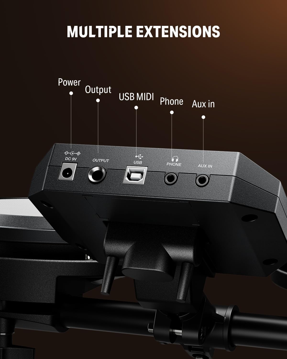 Donner DED-80 Electronic Drum Set with 4 Quiet Mesh Pads, 180+ Sounds, 2 Pedals, Throne, Headphones, Sticks, and Melodics Lessons