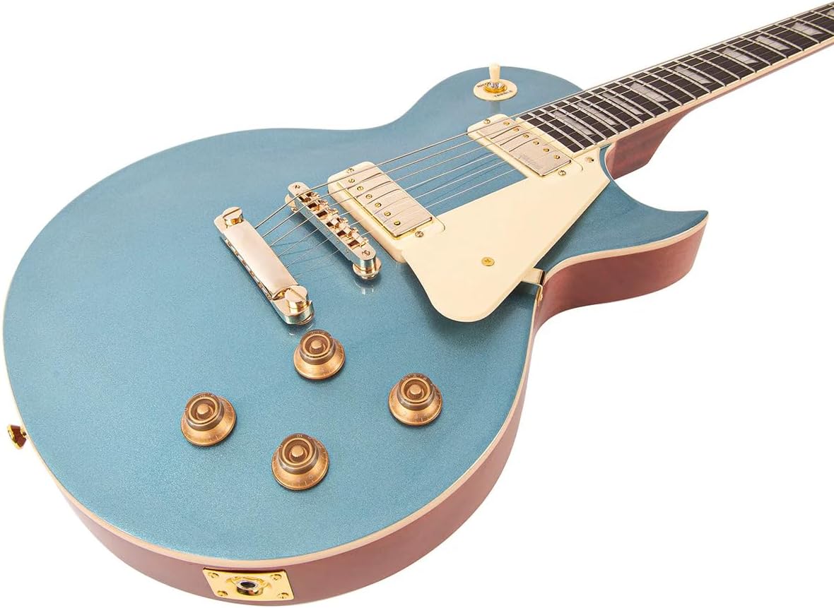 VINTAGE Electric Guitar, Right, Gun Hill Blue (V100MGHB)