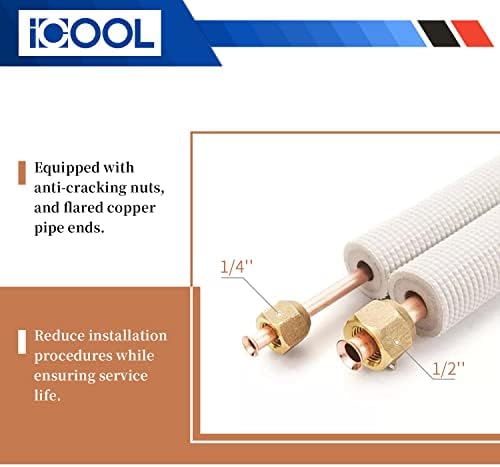 ICOOL 25 Ft. Mini Split Line Set, 1/4