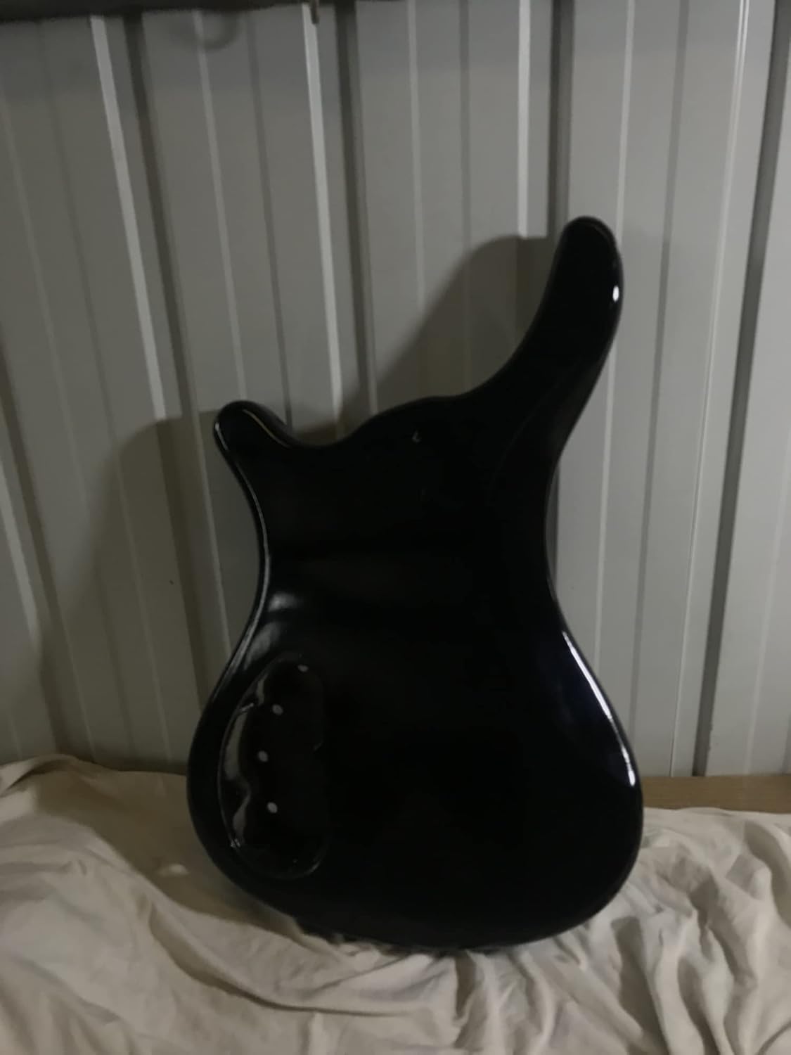 FLFL Electric Bass Guitar Body Unfinished Aged for ST Bass Panel Unfinished Guitar Kit (Color : Black)