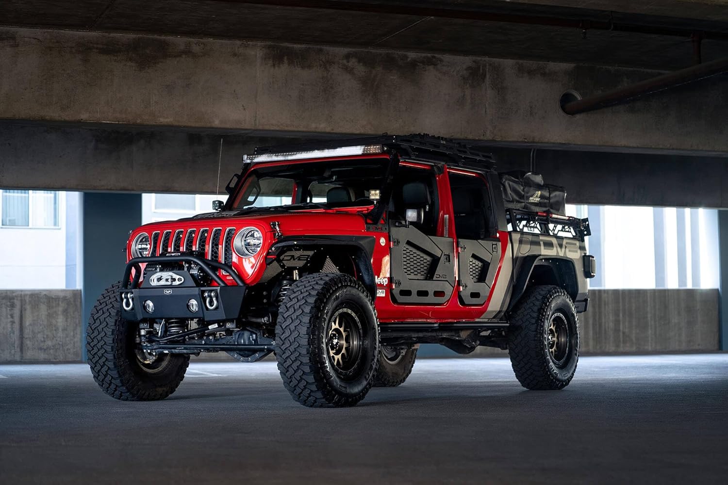 DV8 Offroad Half Doors for 2018-2025 Jeep Wrangler JL & Gladiator JT | Compatible with Molle Accessories | Secure Locking Handles | (Rear Set)