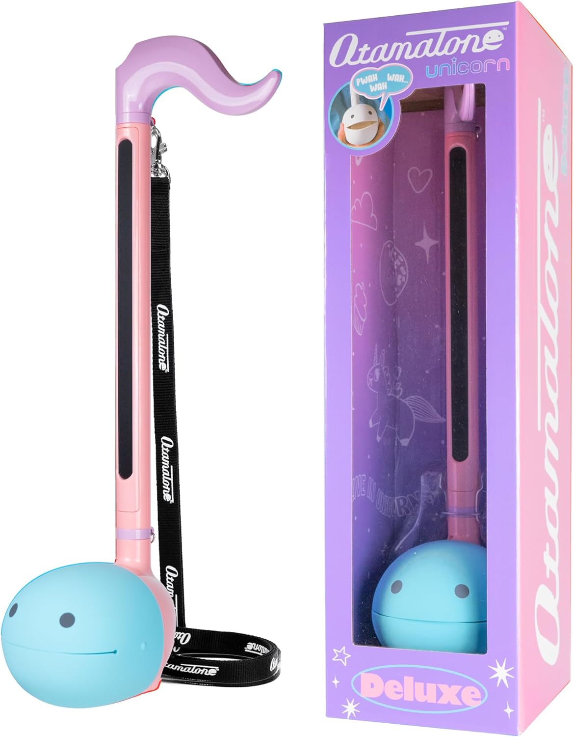Otamatone Regular [Strawberry] and OT Deluxe [Unicorn] Bundle Japanese Electronic Musical Instrument Portable Music Synthesizer Maywa Denki Award Winning Educational Fun Gift for Children Teen Adult