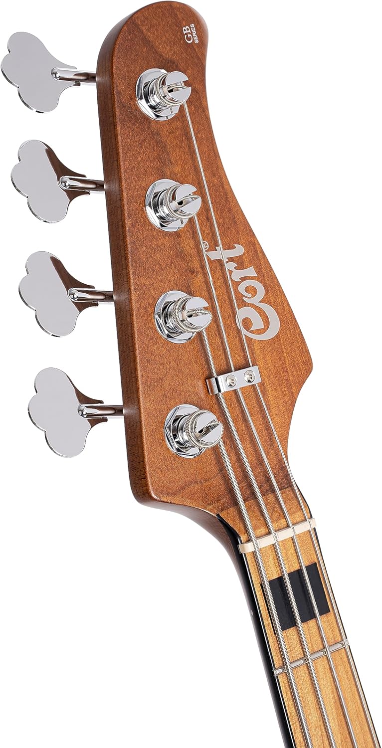 Cort GB Series Modern 4 Bass Guitar, Open Pore Vintage Natural