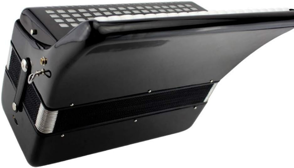 60-Bass 34-Key Accordion, Black, Wood & ABS Plastic, 5 Voice Change, Beginner's Ensemble