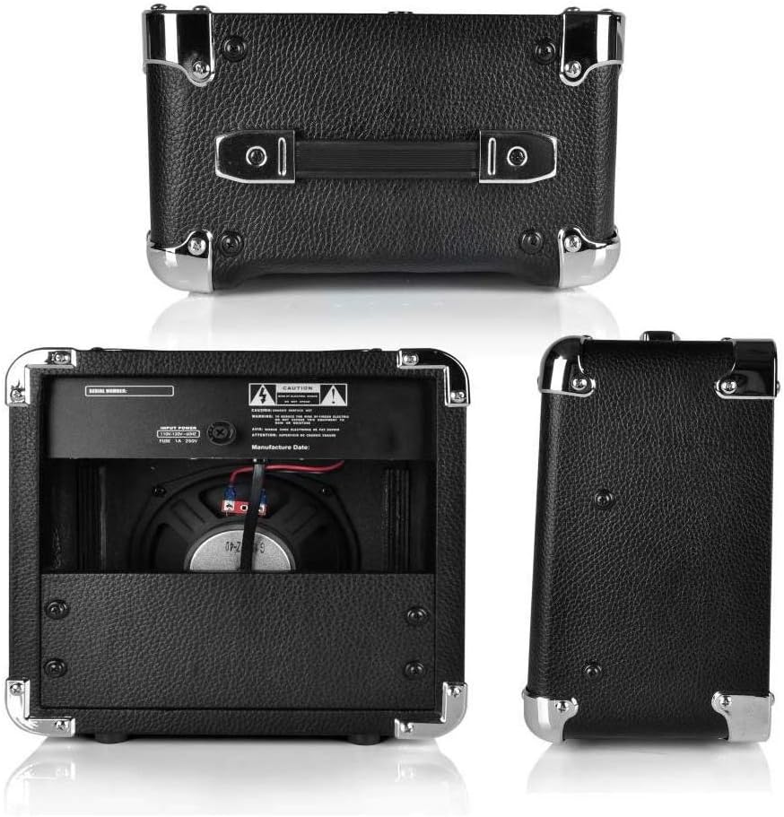 Pyle 30 Watt VampSeries Amplifier - With 3-Band EQ & Overdrive, Has Clean and Overdrive Channels For a Crunchy, Powerful Sound, 20 Hz to 15 kHz Frequency Response, Black